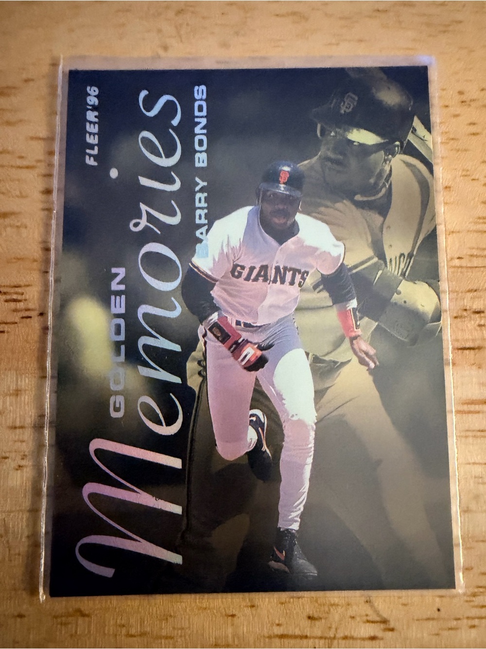 Fleer Golden Memories Barry Bonds Baseball Card - Black/White/Gold Accents